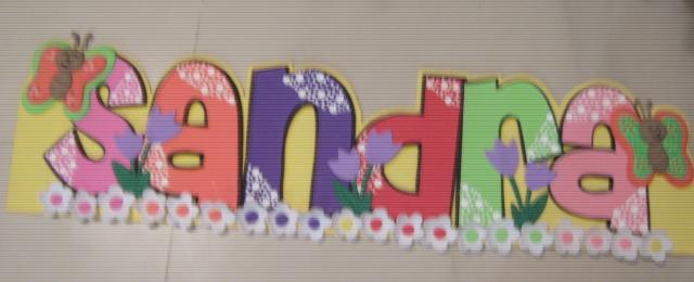 Mis enreditos: manualidades para toda ocasión: Nombres decorados