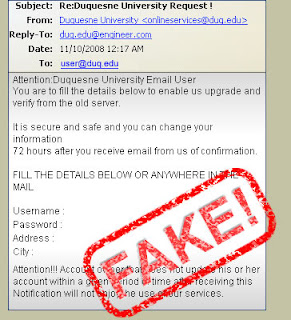 Fake e-mail account