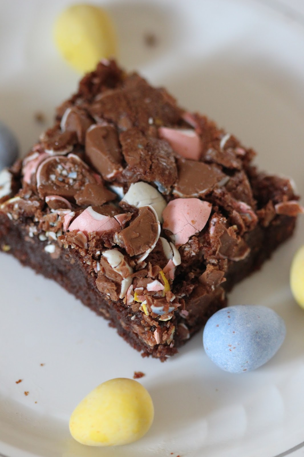 Tortillas and Honey Milk Chocolate Cadbury Mini Egg Brownies
