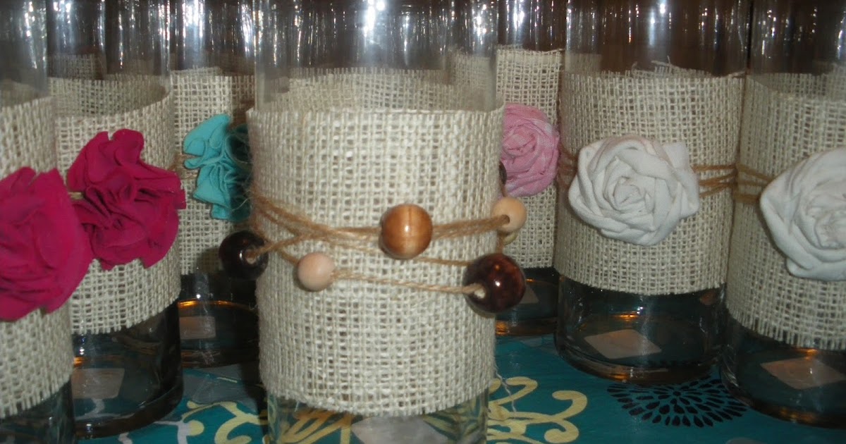 Scrap Fabric Decorative Vases & Candle Lanterns