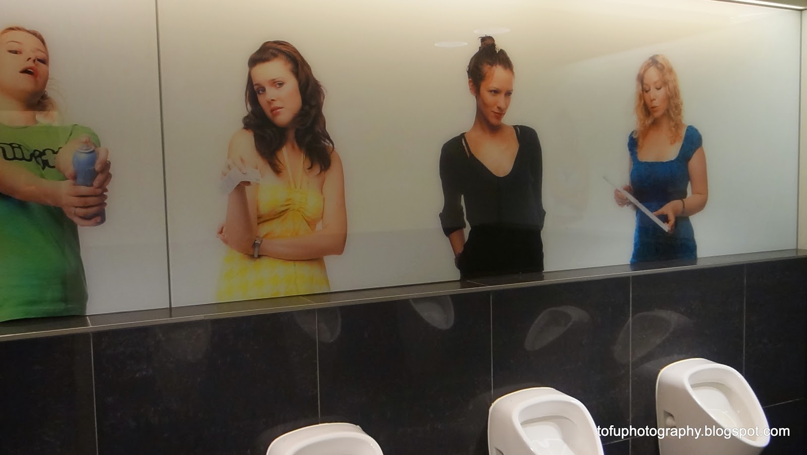 Tofu Photography Pictures of women in a men's toilet in Prague, Czech