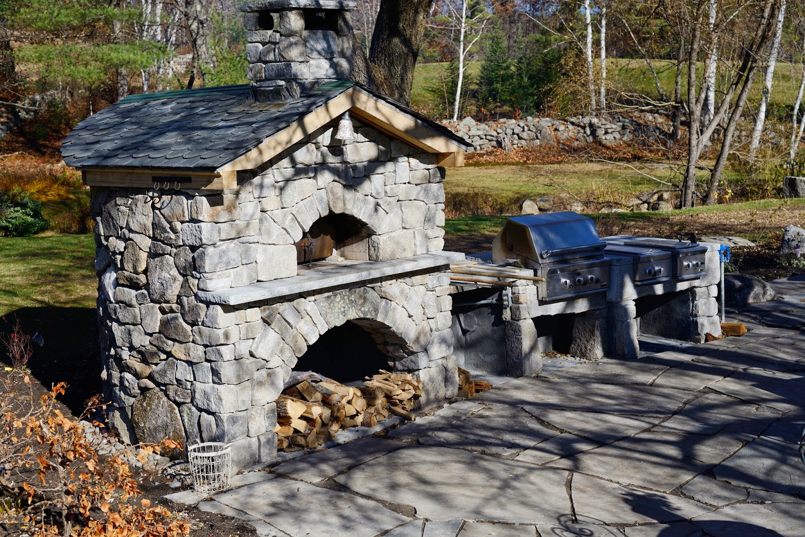 Unique Outdoor Kitchen With Brick Oven
