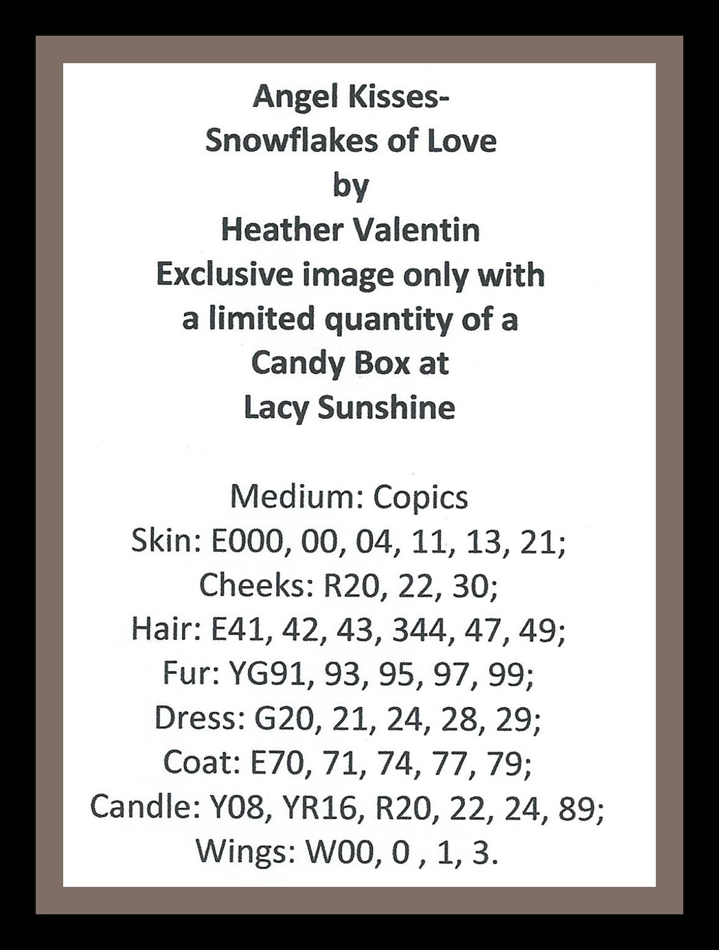 AJ's Designs Angel Kisses for the Winter Holidays