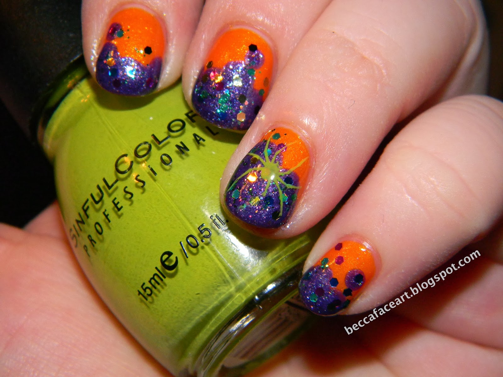 Becca Face Nail Art Halloween Witch S Brew Magic Slime Nails