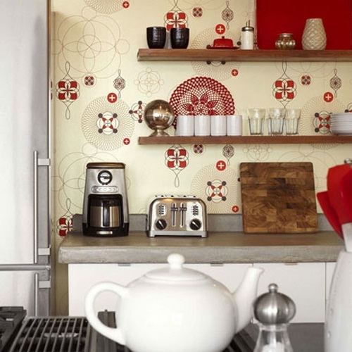 decora y disena: 24 Ideas de Papel Tapiz en la Cocina