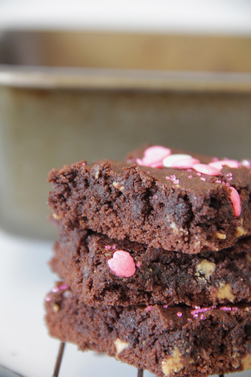 My Happy Place peanut butter chip brownies