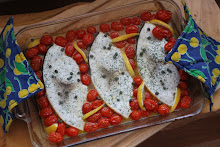 Swordfish Roasted with Tomatoes and Lemon
