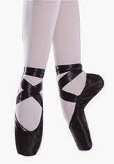 white ballet pointe shoes