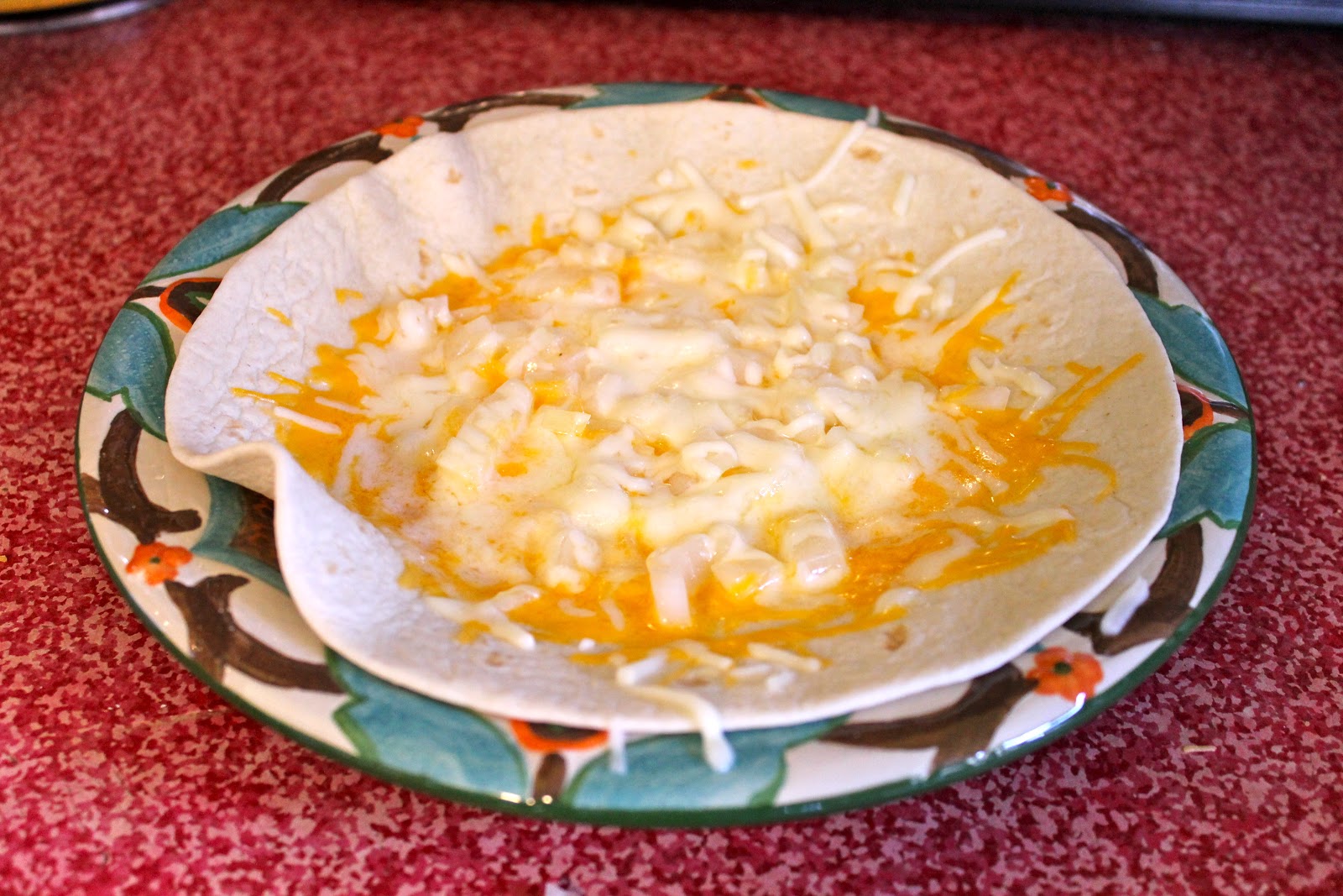 Bossy Italian Wife Quick Fix Microwaved Quesadilla