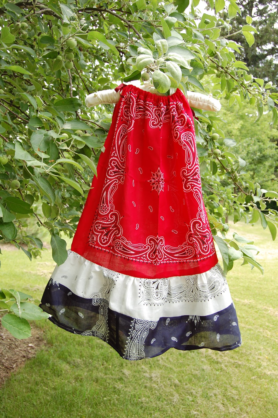 Cherry Blossoms & Chickens Bandana Dress Tutorial + Bonus Project