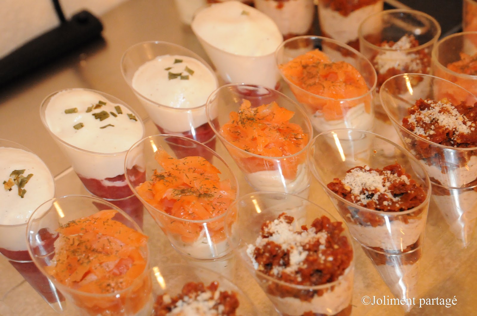 Joliment partage par Céline Verrine de mousse de betteraves et sa