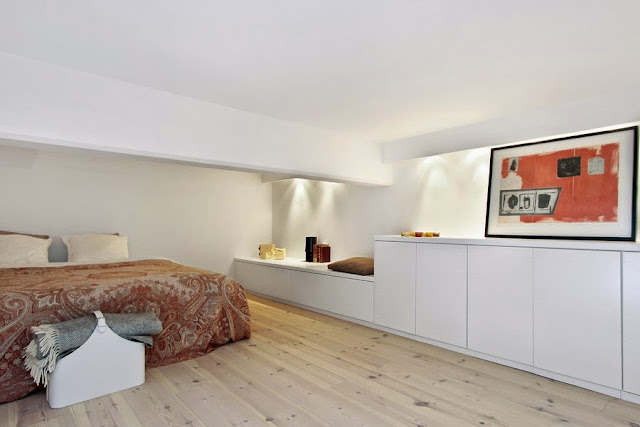 White Loft Apartment Design Ideas