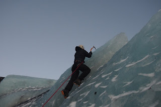 Ice climbing on a trip to Iceland Ice climbing on a trip to Iceland