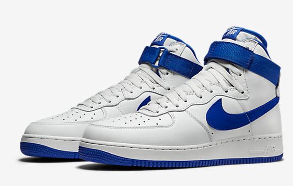 air force 1 blue and red check