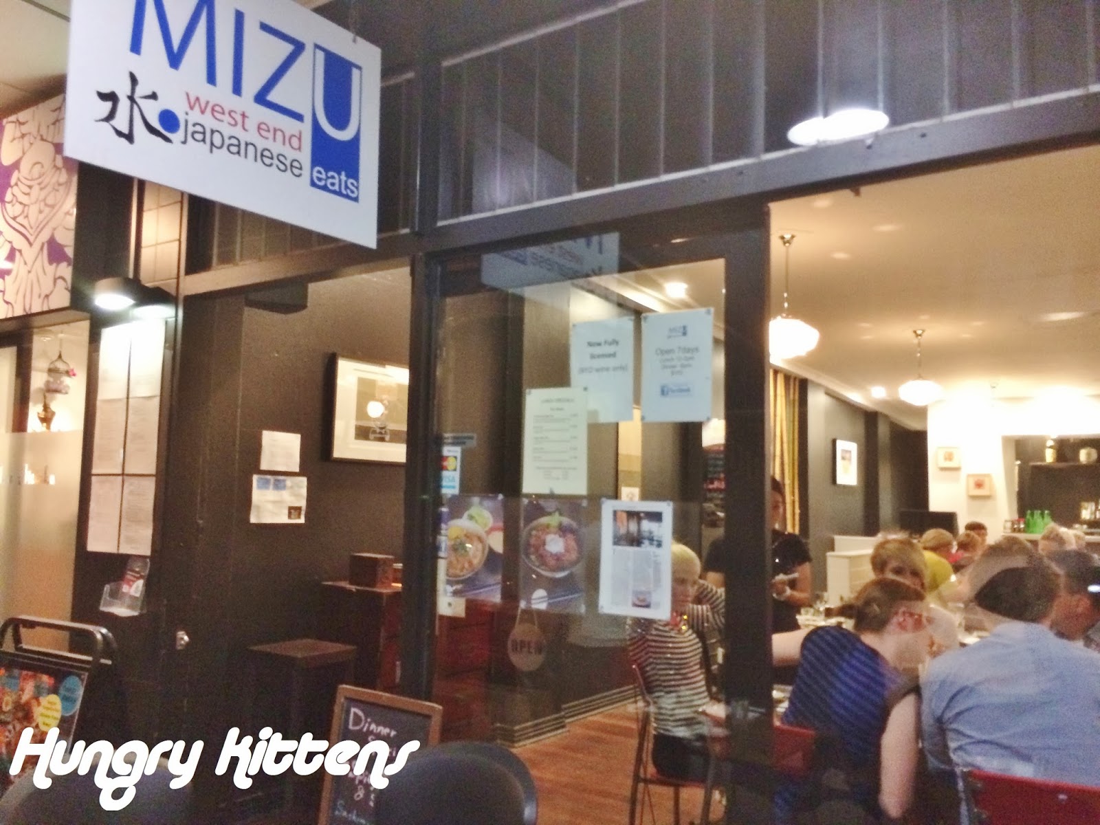 Hungry Kittens Mizu Japanese, West End for Dinner