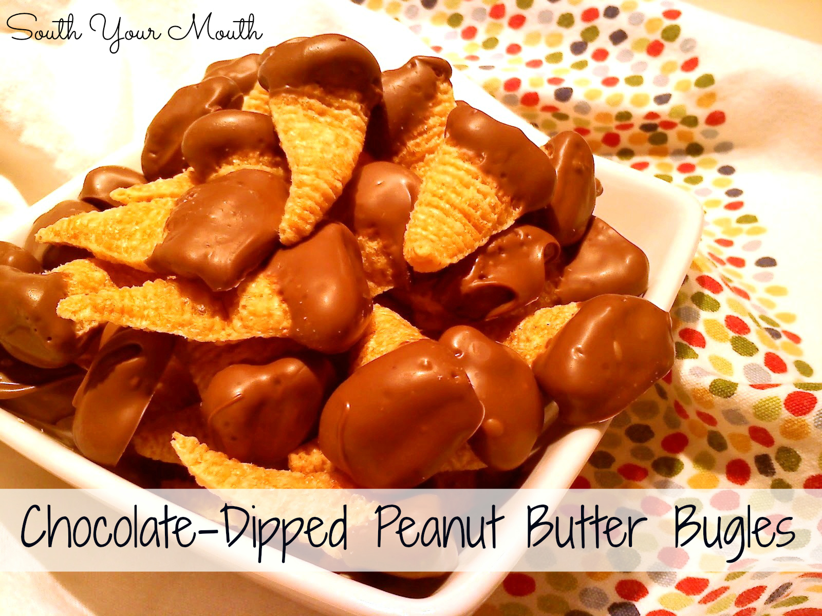 South Your Mouth Chocolate Dipped Peanut Butter Bugles