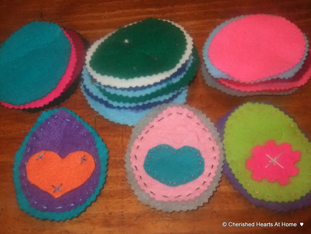 Cherished Hearts At Home Felt Pocket Eggs Tutorial