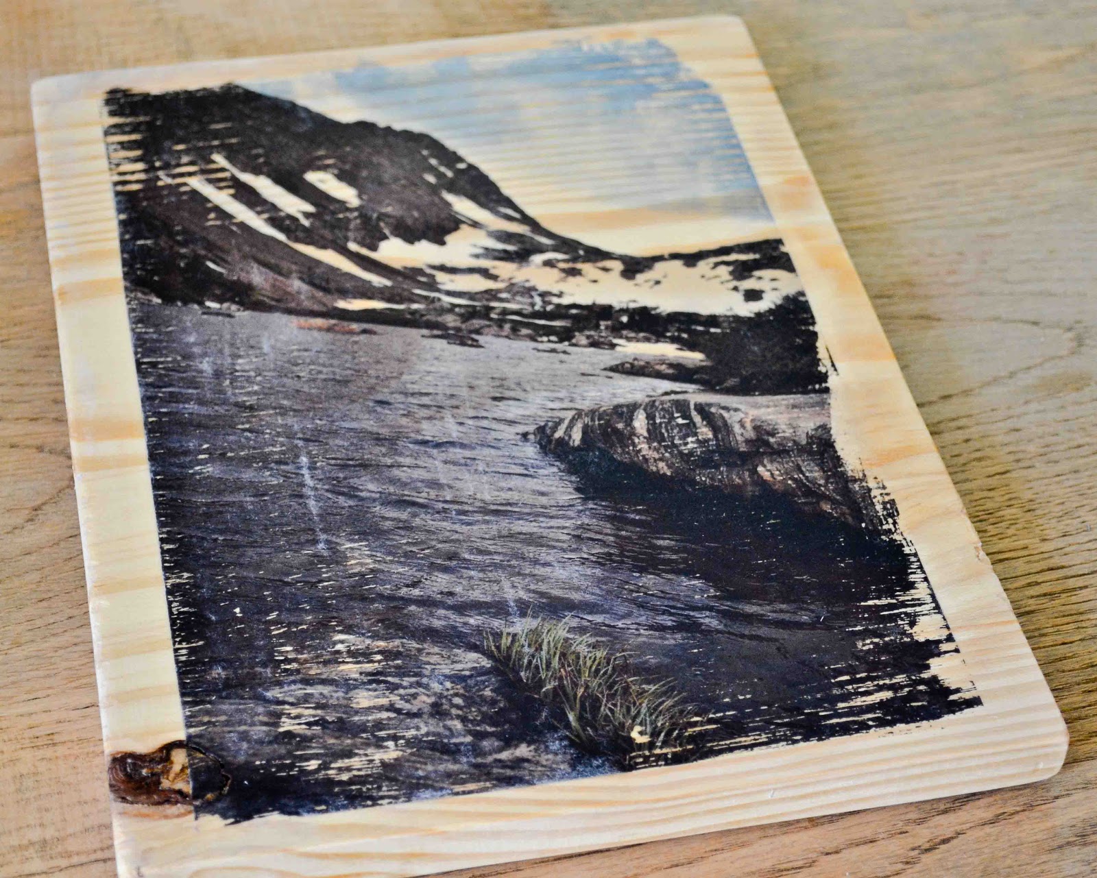 Little and Lovely Pinspiration Wood Photo Transfer