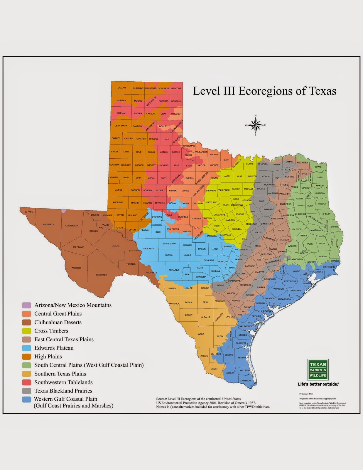 The Regions and Counties of Texas