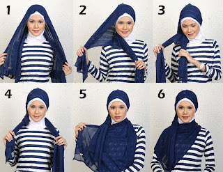 Cara memakai jilbab