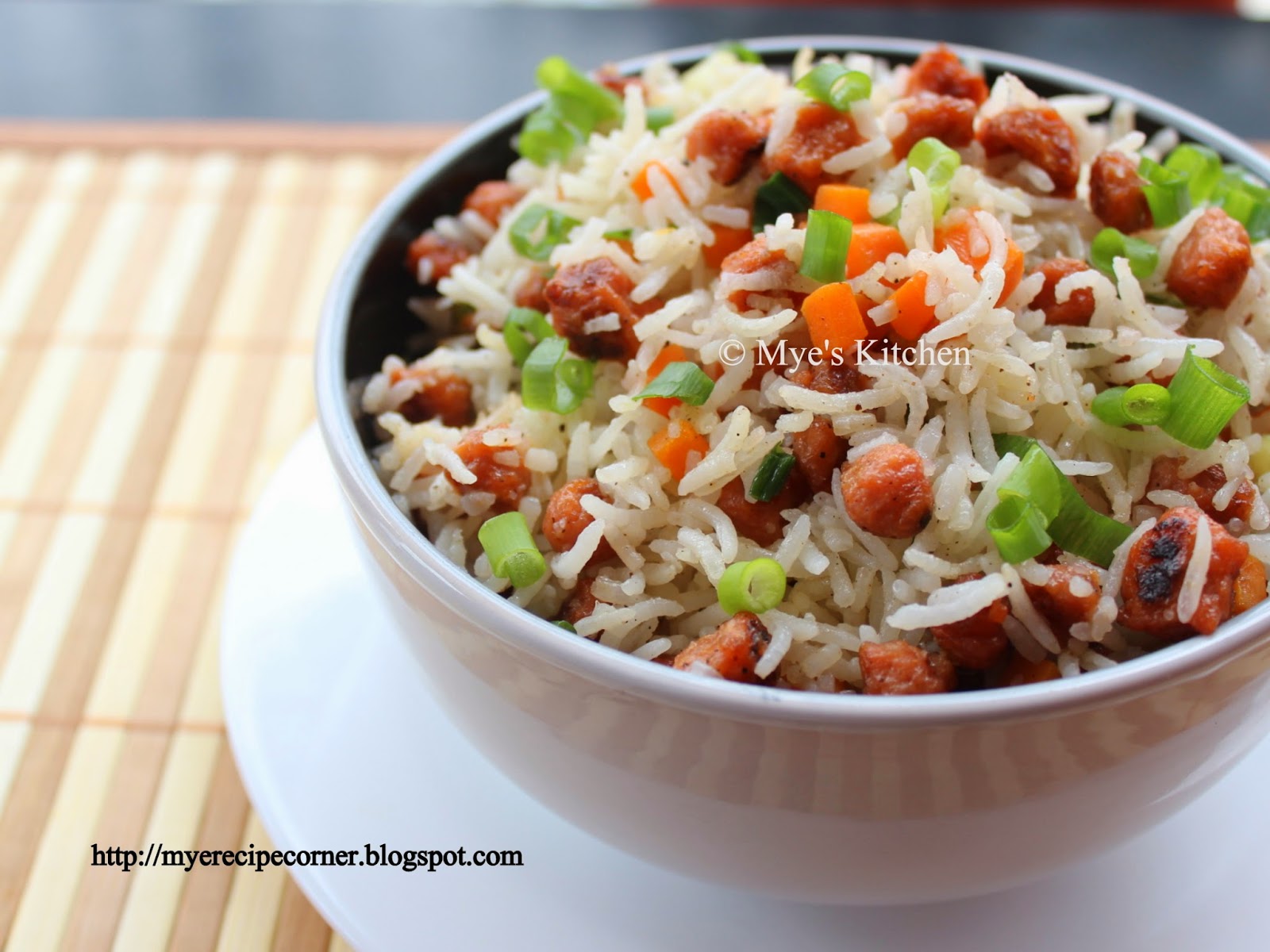 Mye's Kitchen Soya Chunks Fried Rice / Meal Maker Recipes