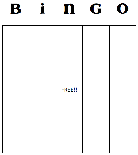 Bingo Chart