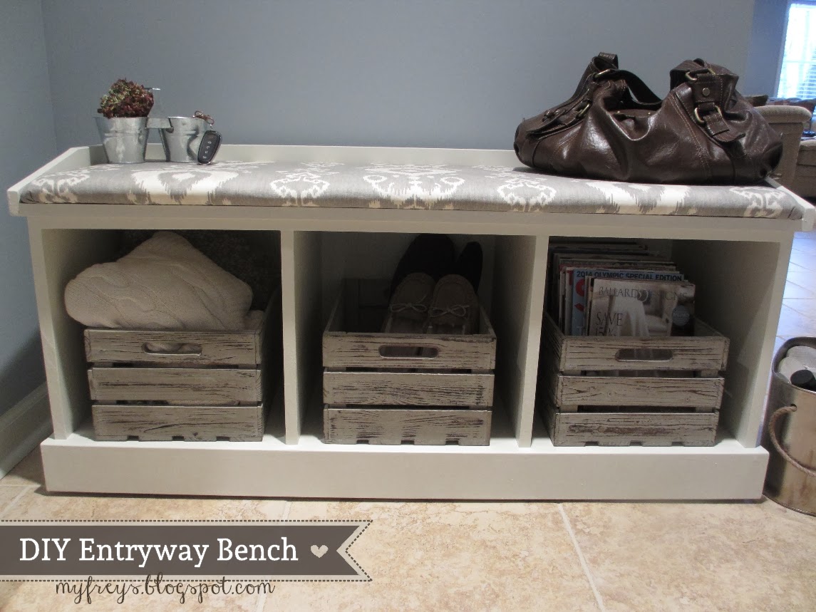 Chad and Elana Frey DIY Entryway Bench