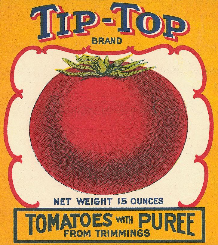 The Vintage Moth.. Free Vintage Label Tip Top Tomatoes