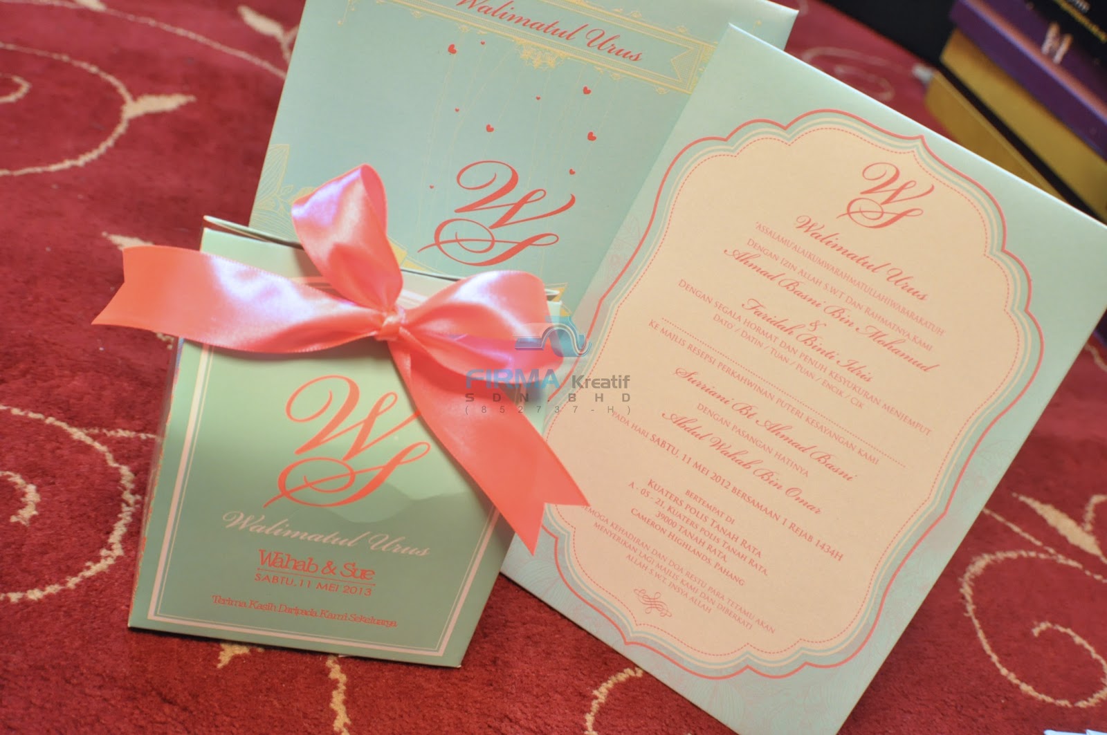 Firma Kreatif Sdn Bhd: Wedding Card - Sue & Wahab