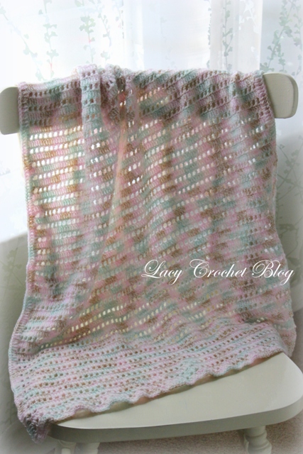 Lacy Crochet: Natural Girl Simple Baby Blanket in Variegated Yarn