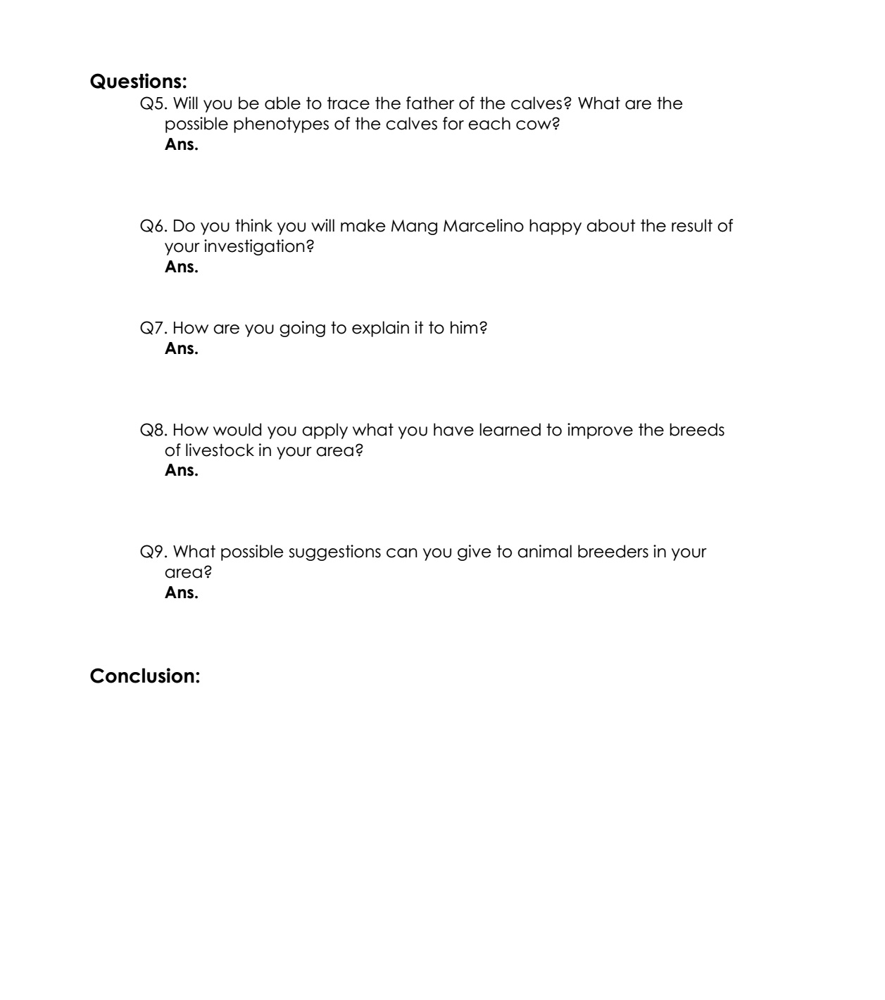 Science Concepts and Questions (K to 12): August 2015