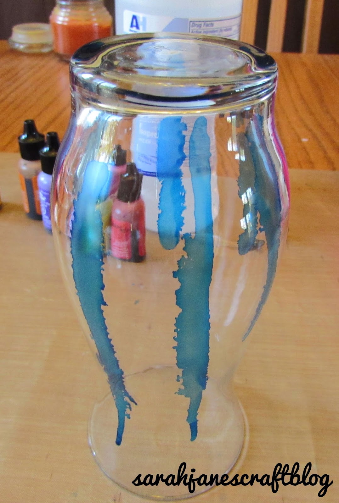 Sarah Jane's Craft Blog Dripped Alcohol Ink Vase