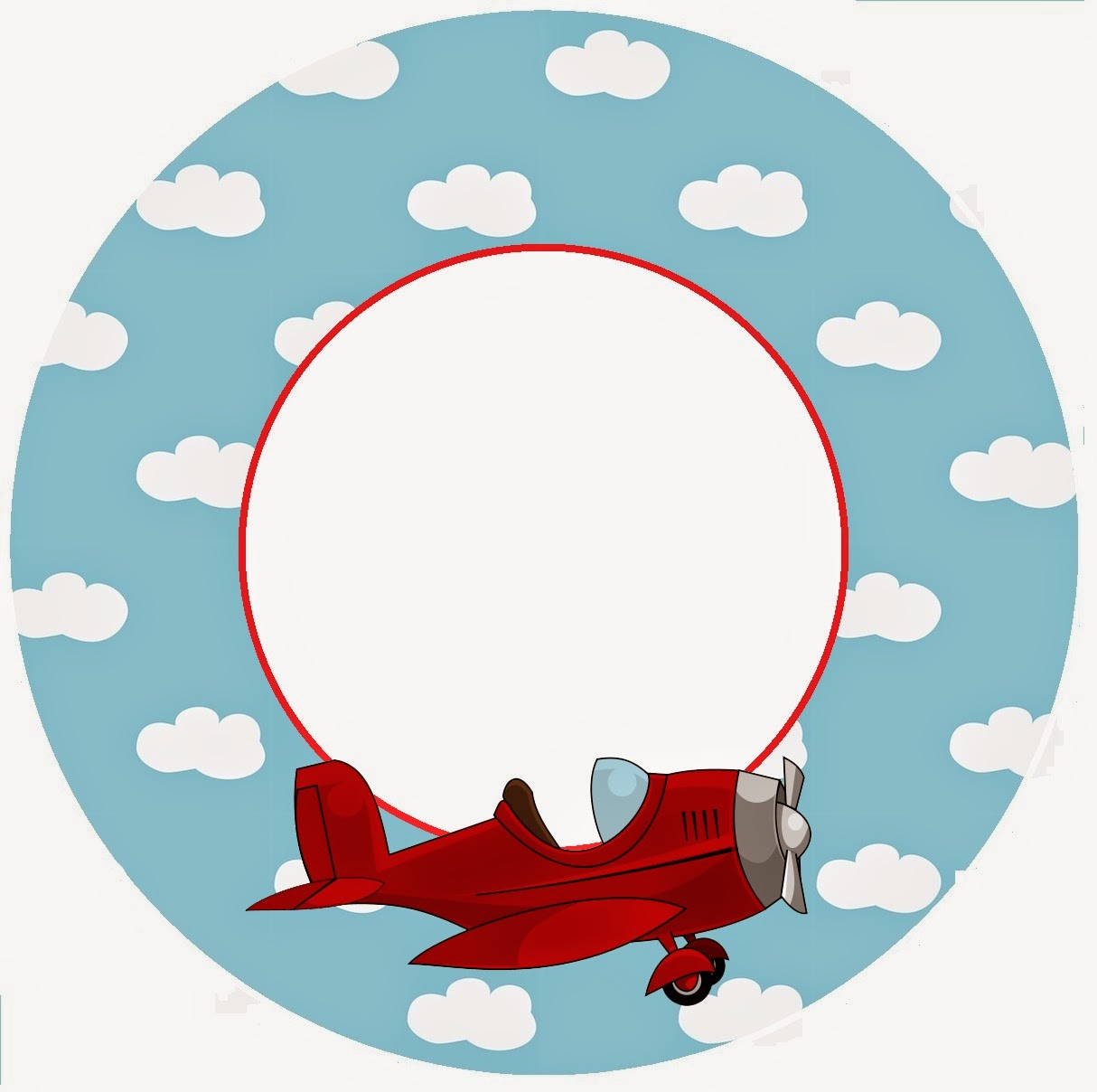 BulutsMom Uçak Temalı Doğum Günü Süsleri