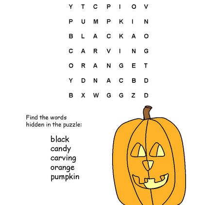 3 Easy Printable Halloween Word Search