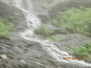 Small monsoon streams bordering the trek path.