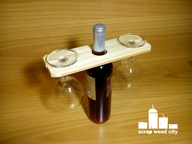scrap wood city Make a wooden glass and bottle holder