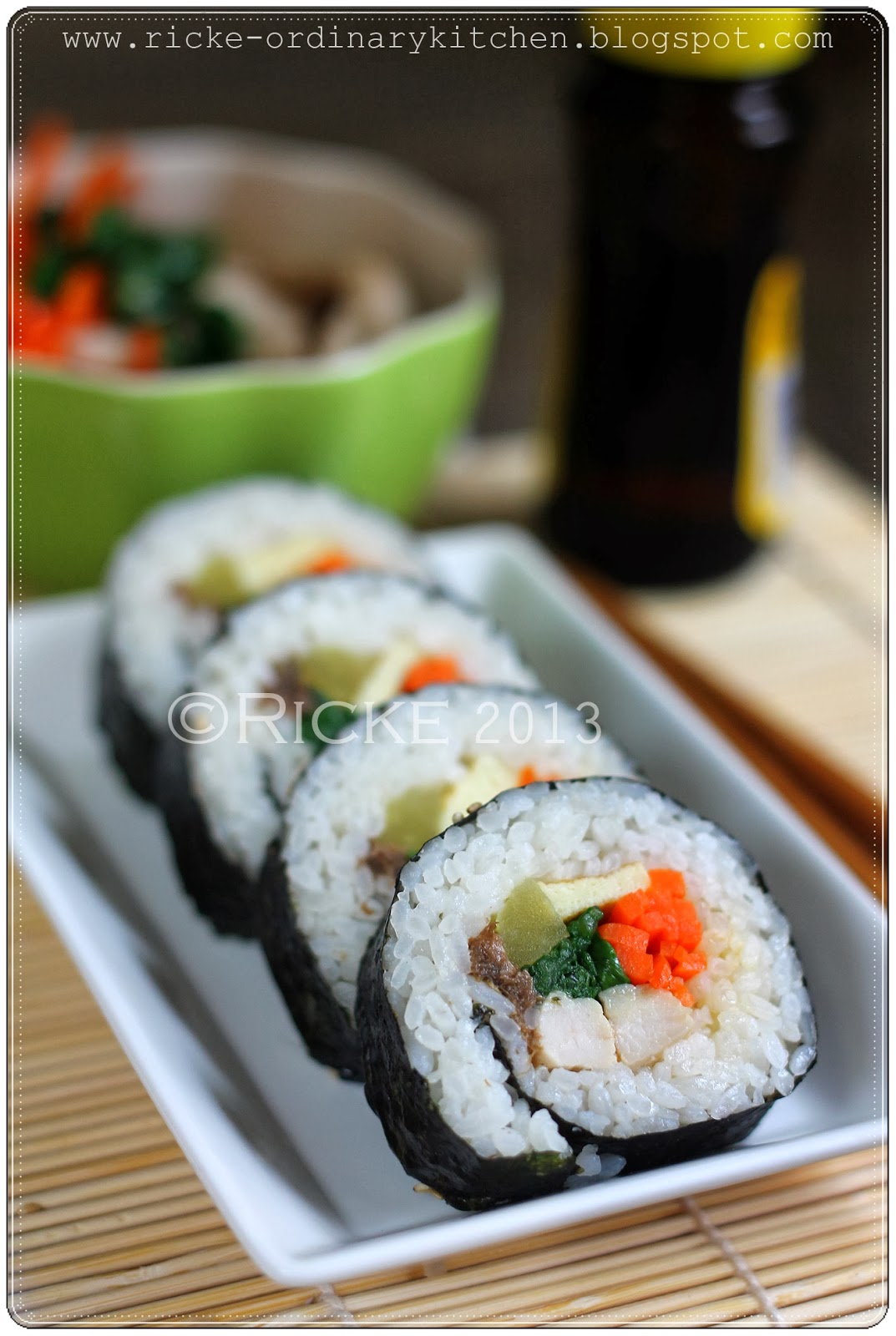 Just My Ordinary Kitchen... KIMBAP/김밥 (KOREAN DRIED SEAWEED RICE ROLLS)