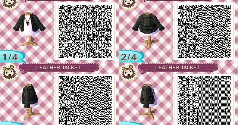 Qr Code Leather Jacket For Animal Crossing New Leaf Qr Code Leather Jacket For Animal Crossing New Leaf