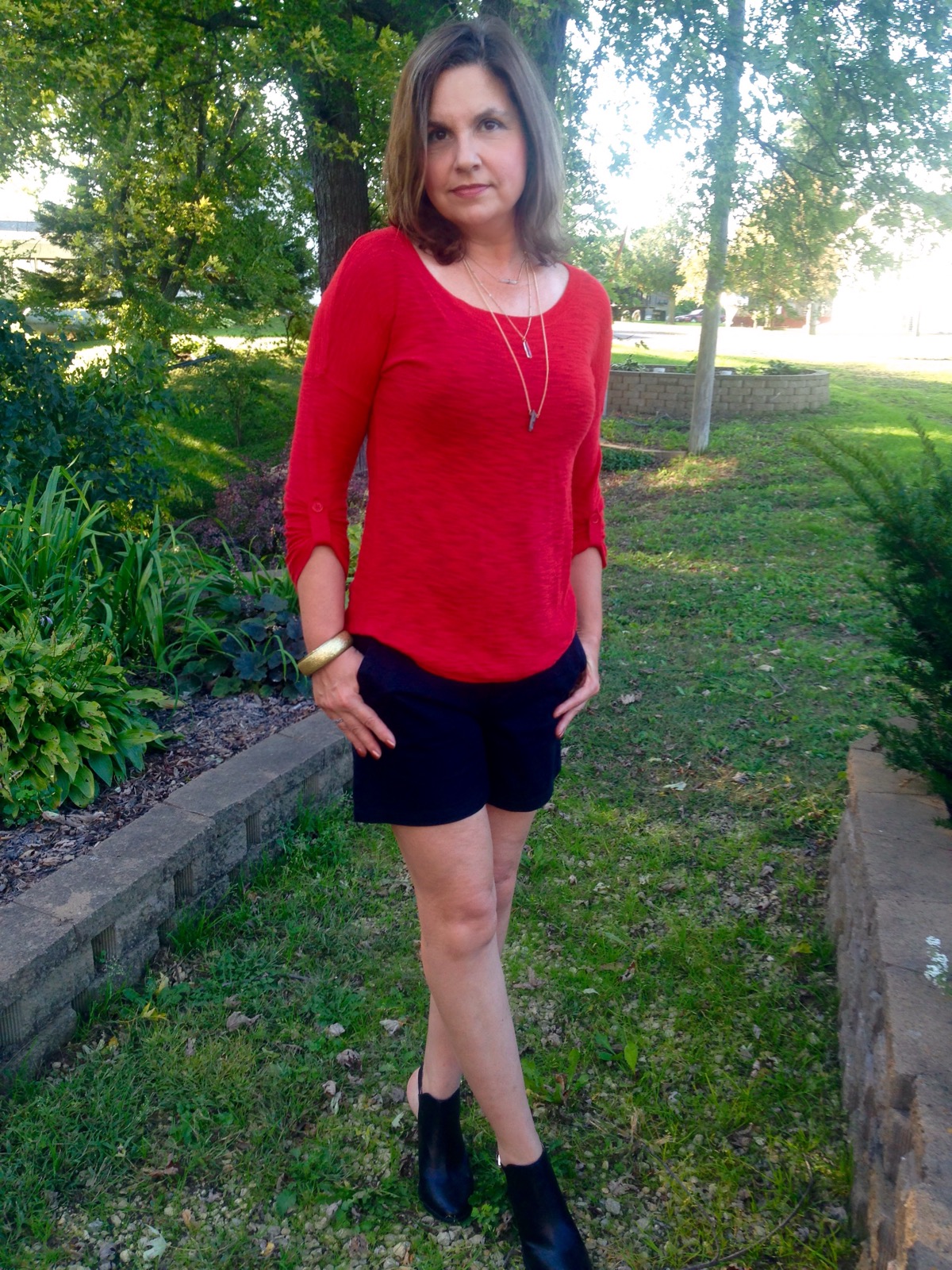 Amy's Creative Pursuits Fashion Over Fifty Long Sleeves with Shorts?