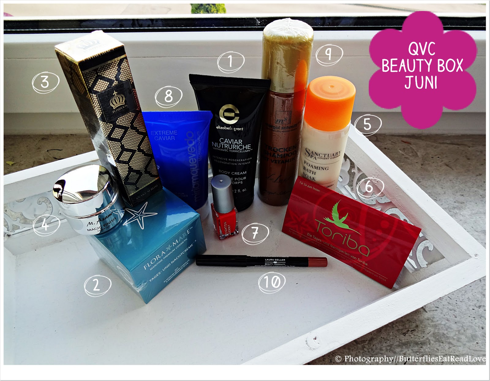 ButterfliesEatReadLove QVC Beauty Box Juni