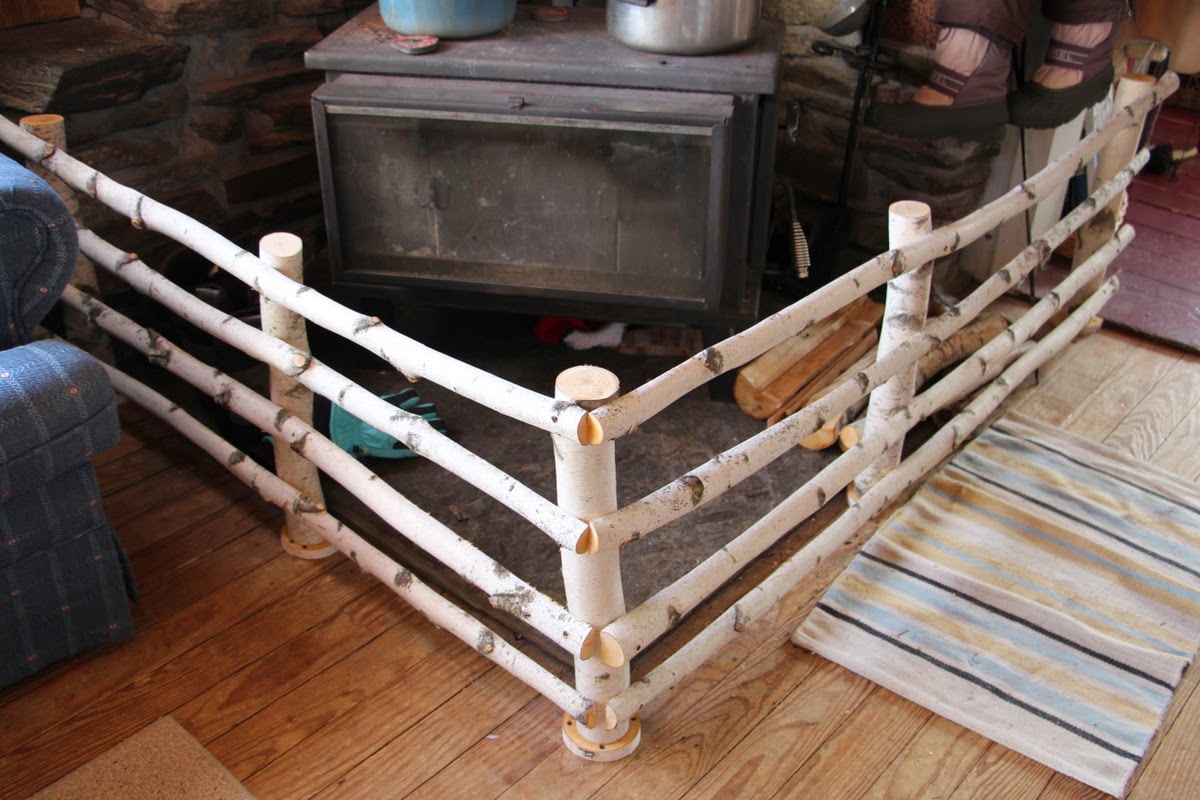 Natural Earth Farm A New Birch Fence Around the Wood Stove