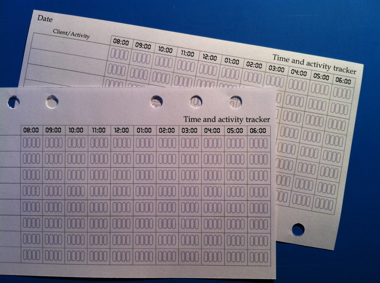 My Life All in One Place A free time and activity tracker for your Filofax