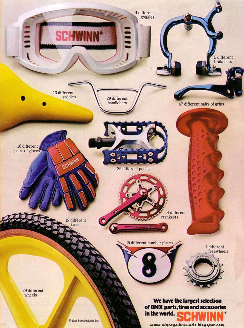 Vintage BMX Ads We have the largest selection of BMX parts, tires and accessories in the world