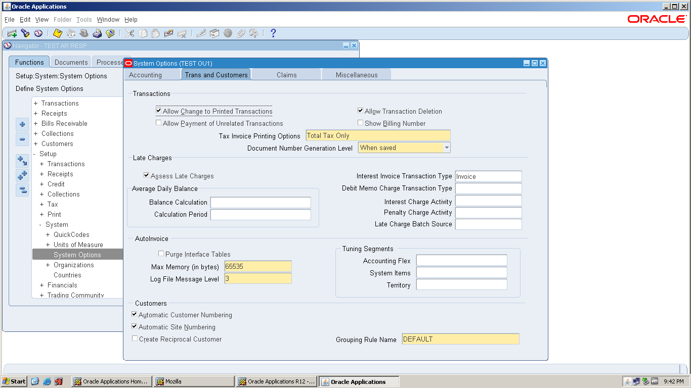 ORACLE APPS FUNCTIONAL Oracle Accounts Receivables Setup