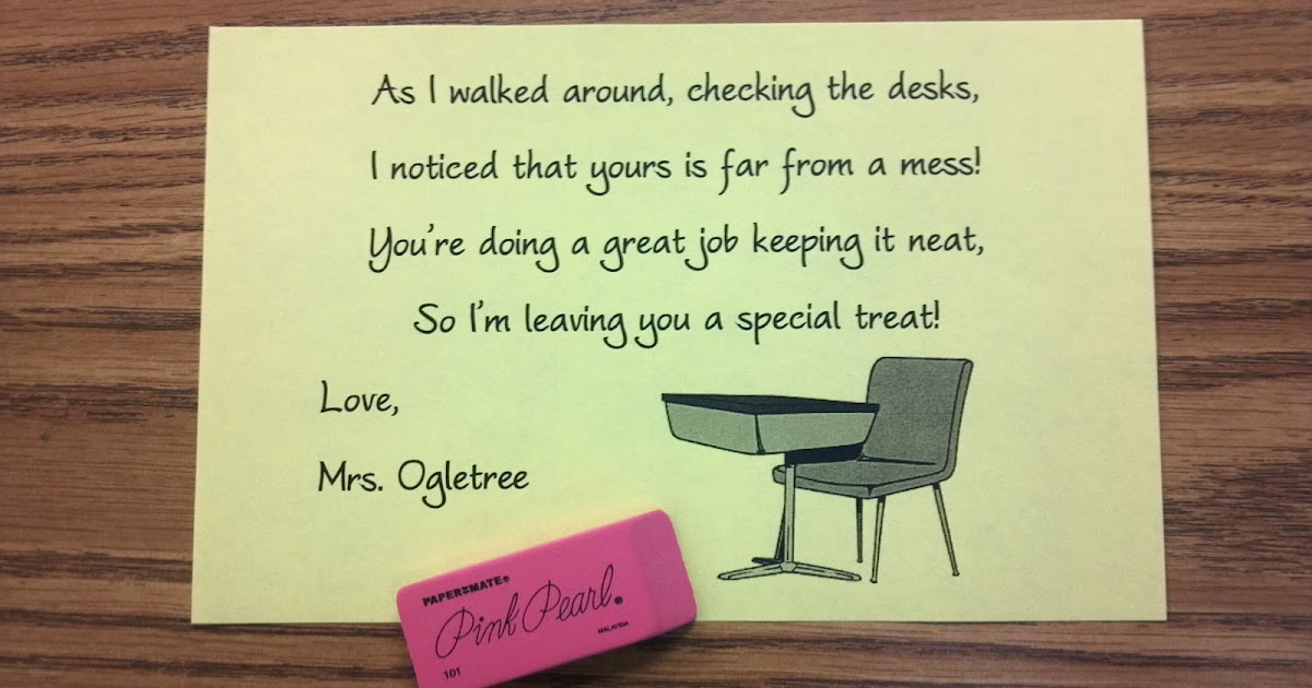 My Organized Chaotic Classroom: Neat Desk Awards