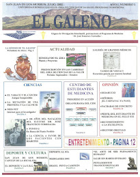 GALENO. PERIODICO ESTUDIANTIL,MEDICINA.UNERG