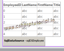 Gridview - bind with SQLdatasource in design time Gridview - bind with SQLdatasource in design time