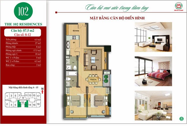 thiết kế căn 87m2