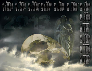 Calendario al estilo oscuro para el año 2013
