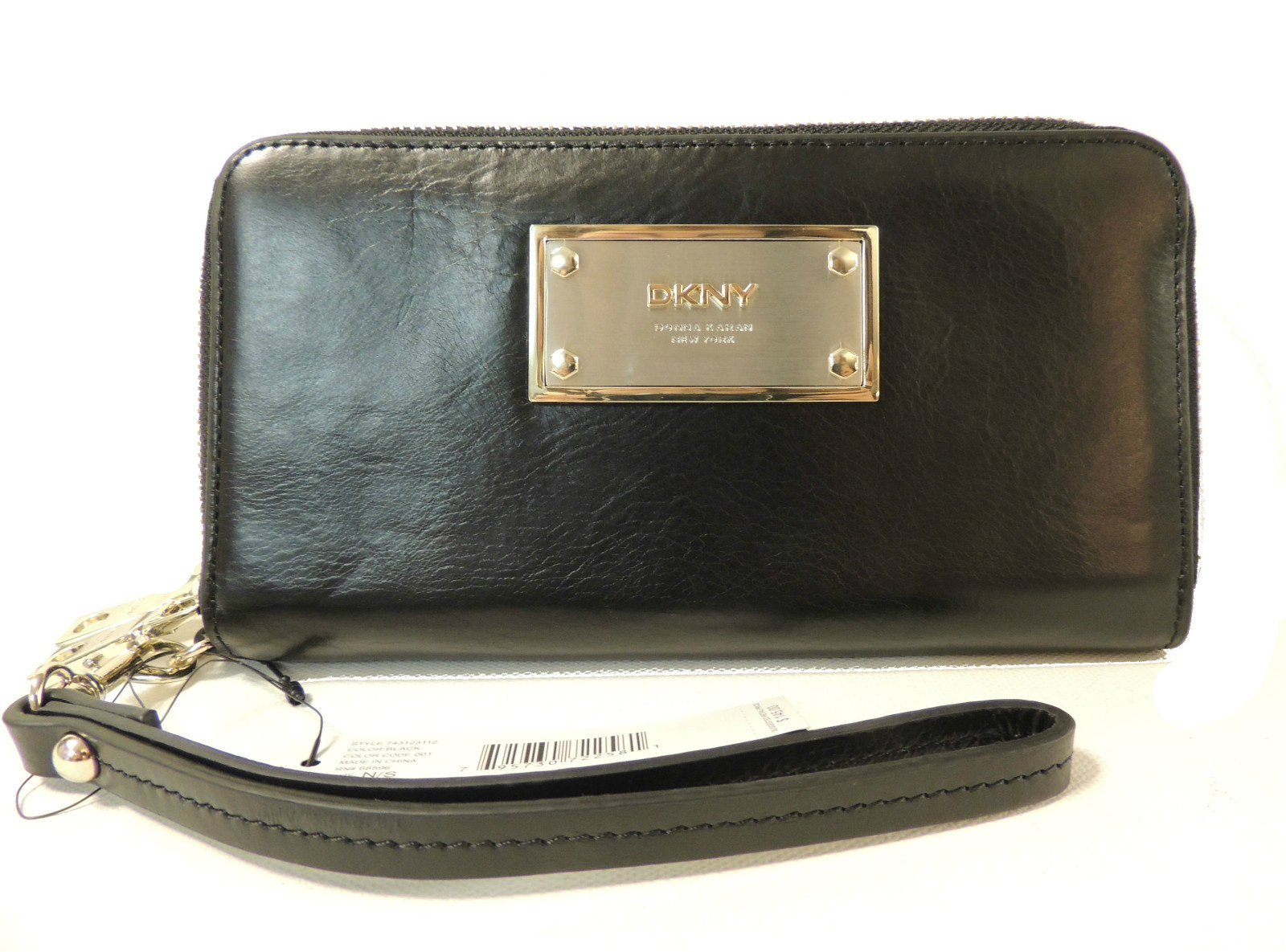 ♦ Urbane Mannequin ♦ 100 AUTHENTIC DKNY BLACK LUSTER LEATHER DOUBLE